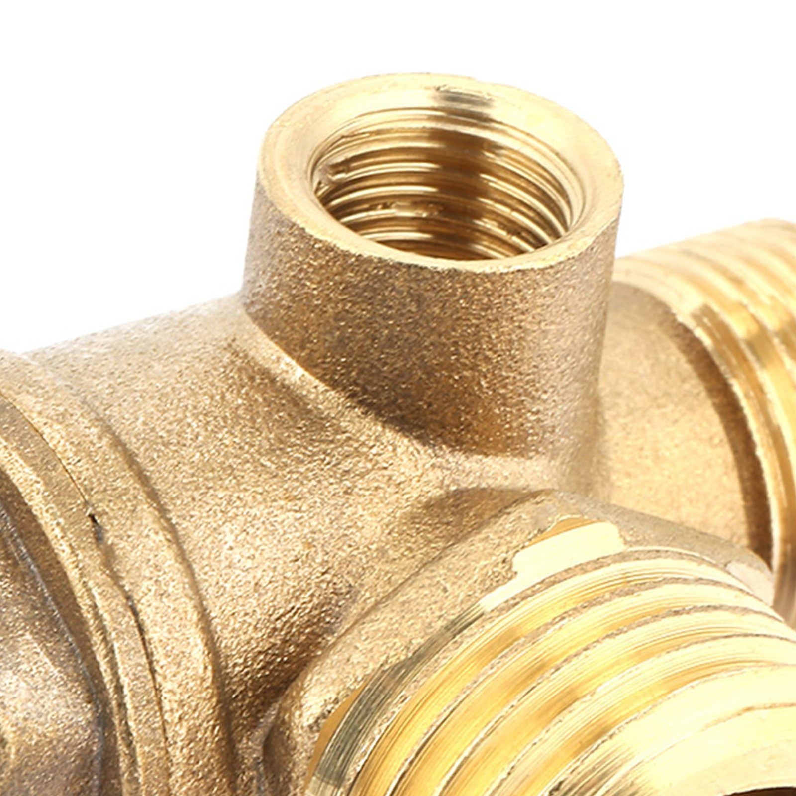 3Way Brass Male Threaded Air Compressor Check Valve G1/2″ x G3/8″ x G1/8″