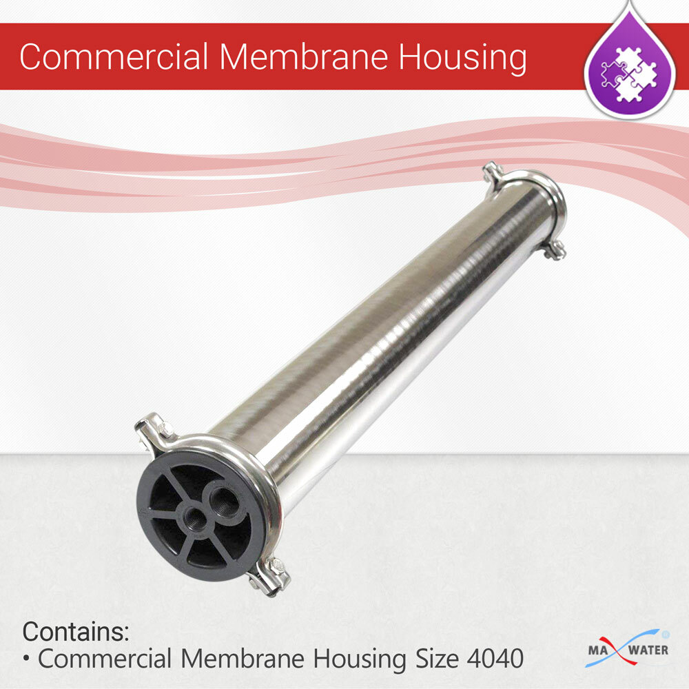 (1-12 PACK) 4040 Membrane Housing Reverse Osmosis 304 Stainless Steel 4″x40″