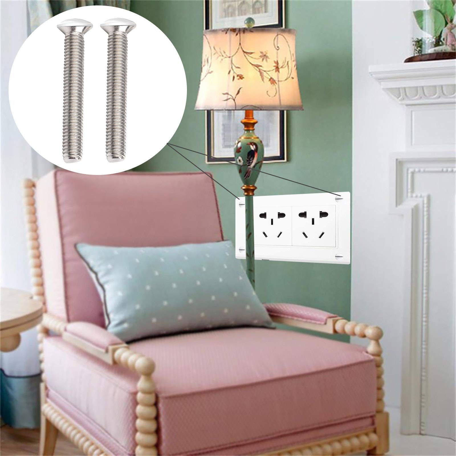 50 Pcs 3/4 Inch Long 6-32 Thread White Wall Plate Screws Outlet Cover Screws …