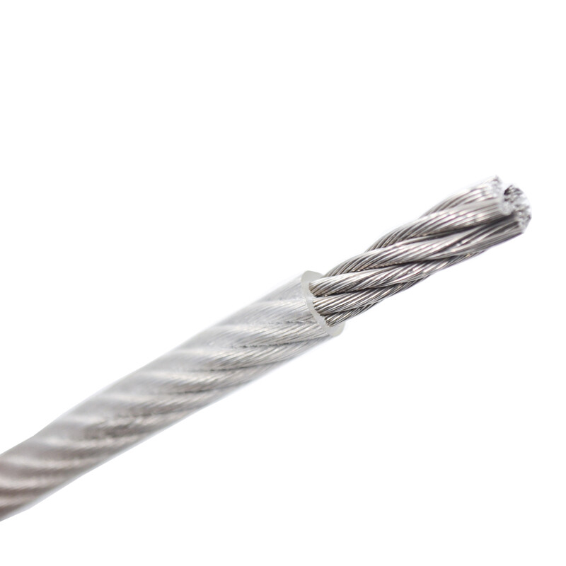 PVC Clear Coated Steel Wire Rope Cable 0.6mm 1mm 3mm 4mm 5mm 6mm 8mm 10mm 12mm