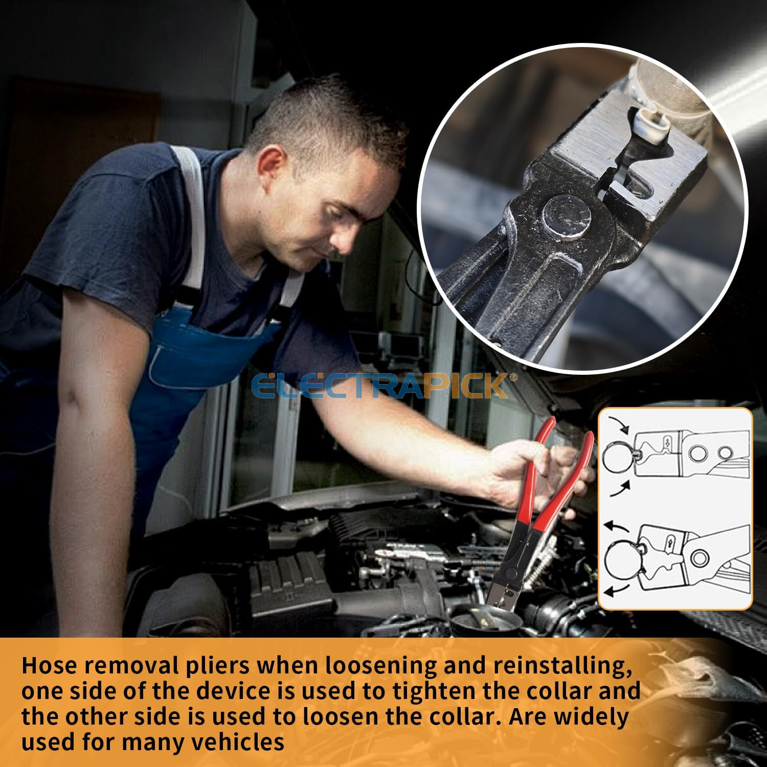 Electrical Disconnect Pliers for Cars, Hose Clamp Pliers Connector Removal Tool