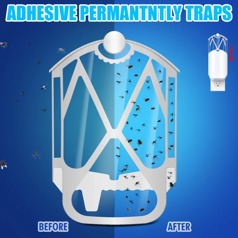 Fruit Fly Trap Glue Board Refills Compatible with Zevo Sticky Insert Cartridges