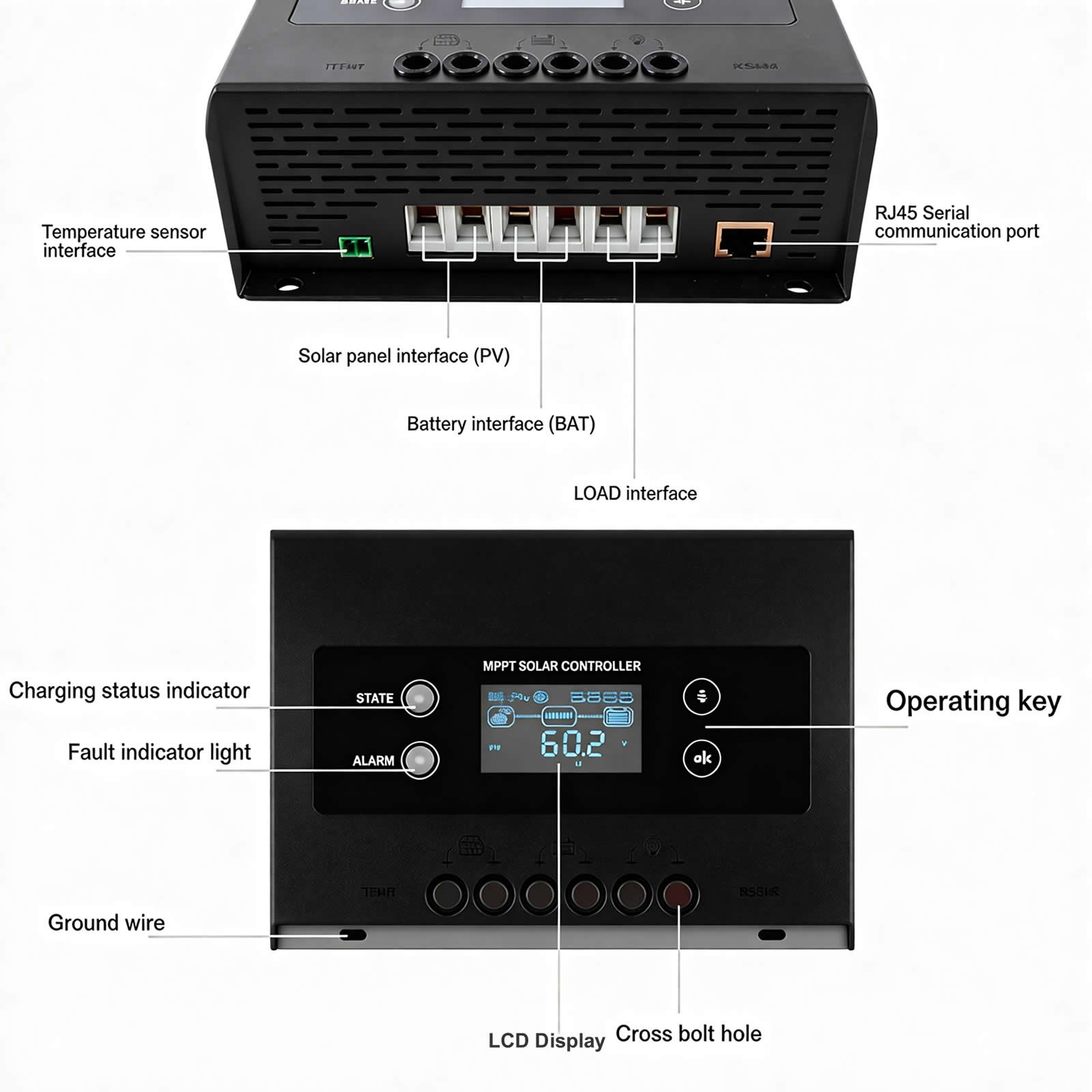5200W 100A MPPT Solar Charge Controller 12V/24V/36V/48V LCD Battery PV Regulator