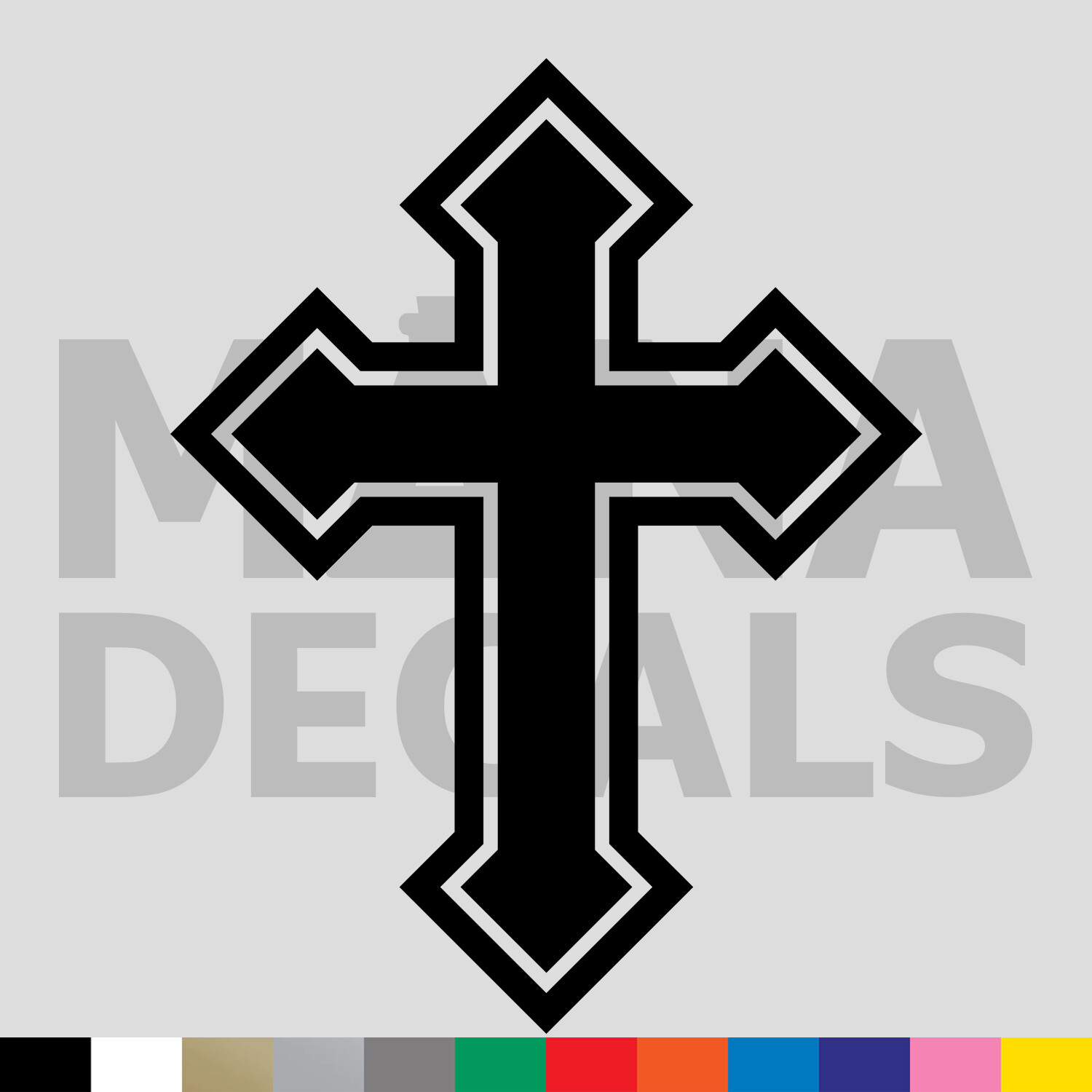 Cross Vinyl Die Cut Decal Sticker – Jesus Christ Christian Religious God Church