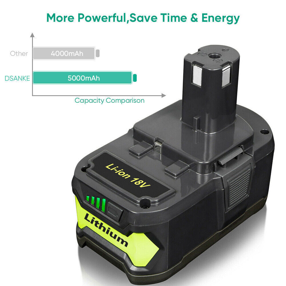 5.0Ah 18V Battery P108 One Plus For RYOBI 18 Volt High Capacity Lithium-Ion New