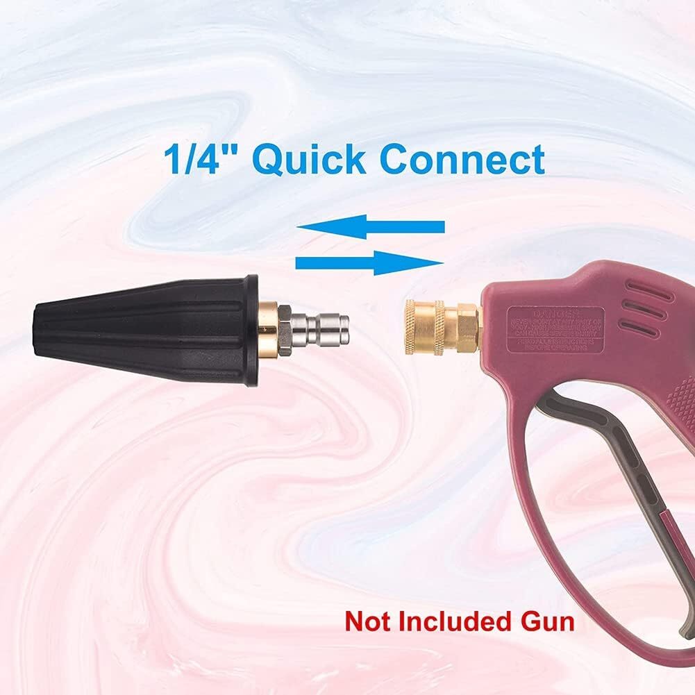 4.0GPM High Pressure Washer Rotating Turbo Nozzle Spray Tip 4000PSI 1/4″ Quick