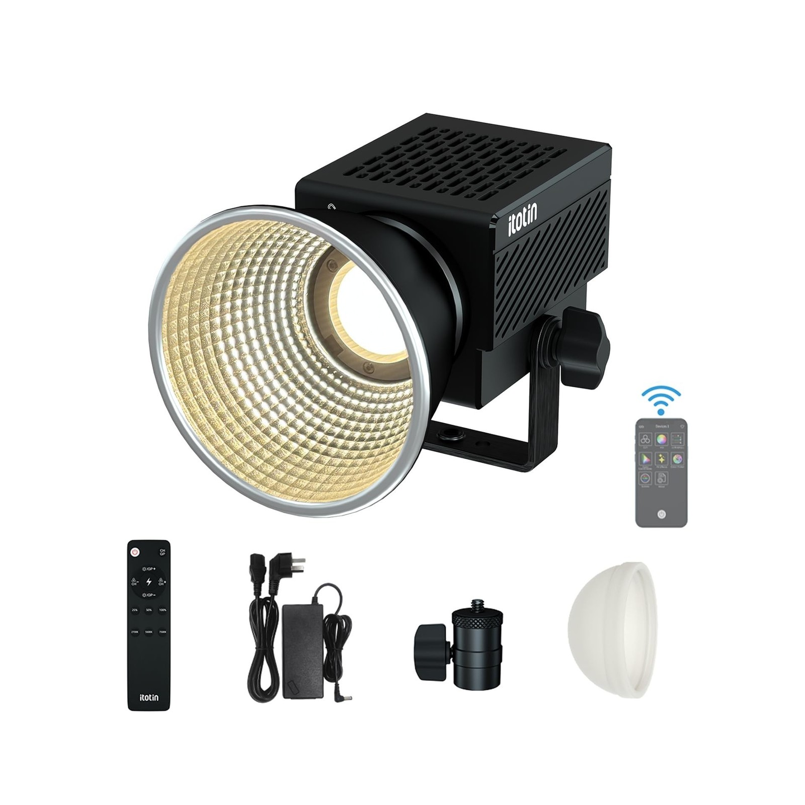 Light for Photography, Bi-Color Portable LED Video Lighting 60W COB Continuou…