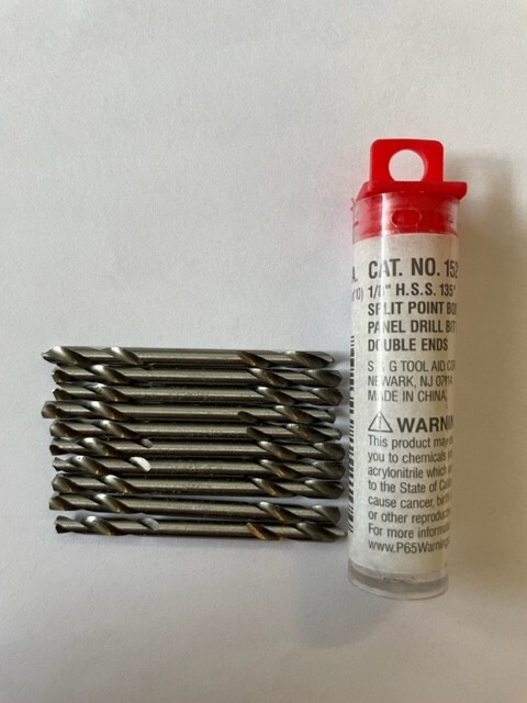 S & G Tool-Aid 15210 10pc 1/8″ Stubby Body Panel Drill Bit w/ Double Ends