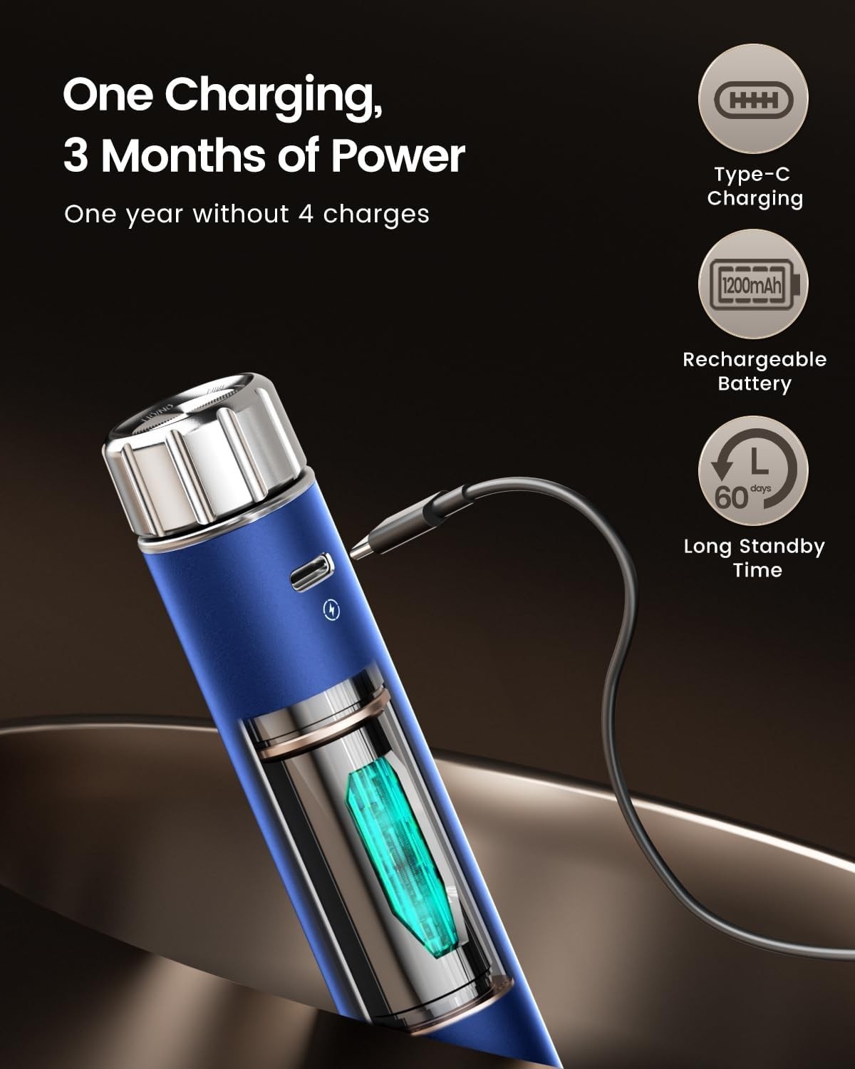 Rechargeable Milk Frother with Stepless Speed Control, Handheld Electric Foam…