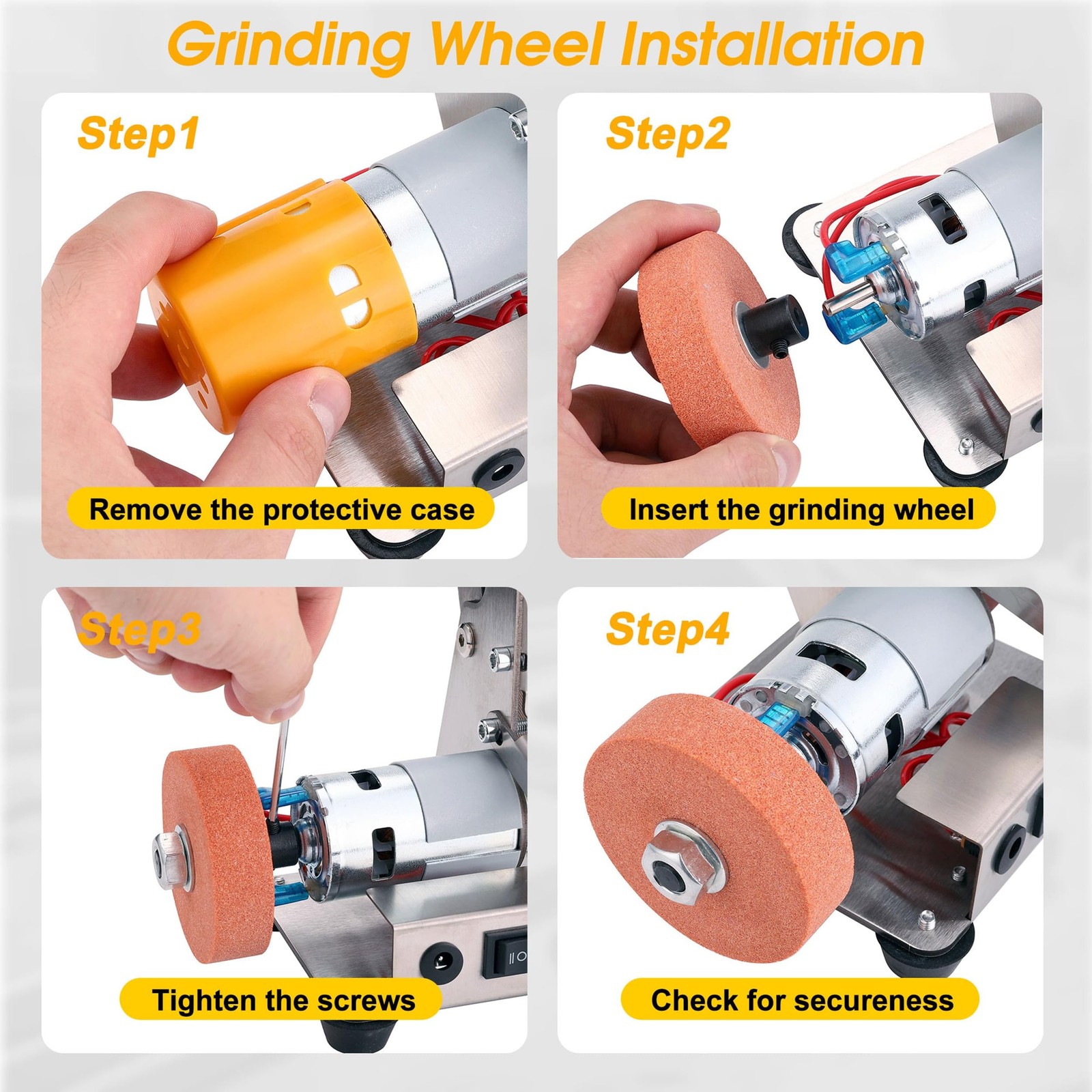 Mornajina Mini Belt Sander Knife Making, 3 IN 1 Electric Power Bench Belt