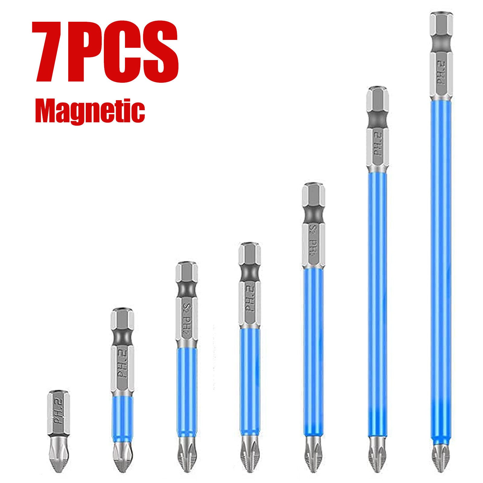 14/7 Magnetic screwdriver bit Bits set PH2 Anti-slip Hex Shank Screw Cross Head