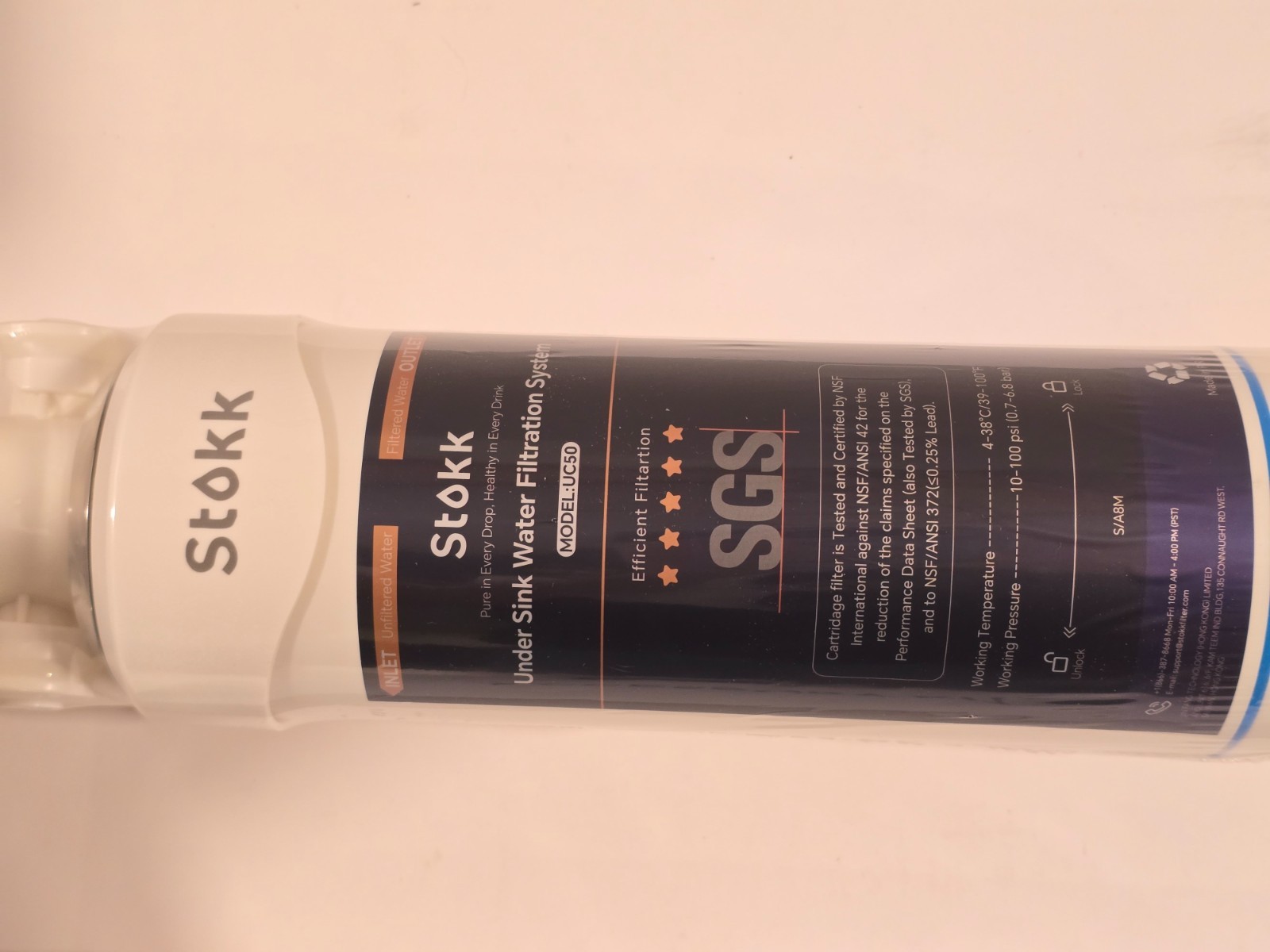 Stokk UC50 Under Sink Water Filter, Reduces Lead, Chlorine, Bad Taste & Odor