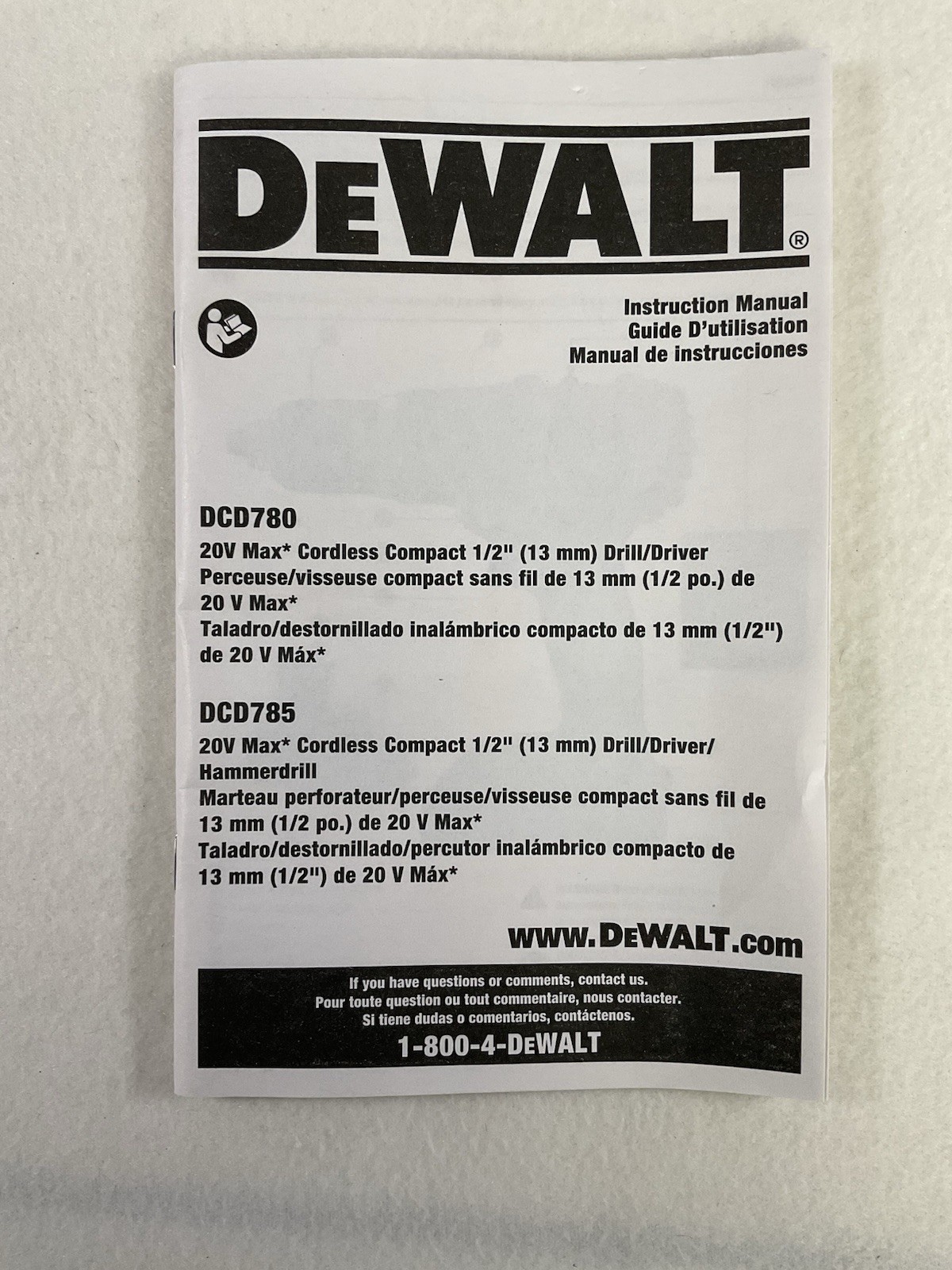 DeWalt 20V 1/4” Max Cordless Impact Driver/Drill DCF885 Includes Battery/Charger