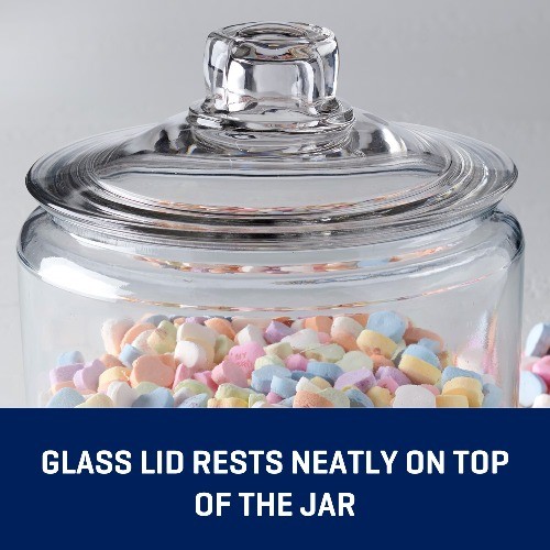 (2 pack) Anchor Hocking Heritage Hill Glass Jar with Lid, 2 Gallon