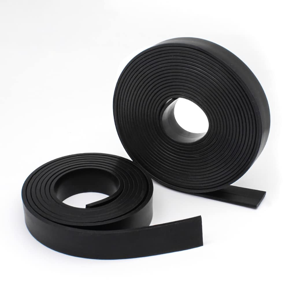 Black Solid Rubber Flat Strip Sealing Strip Thick 1/2/3/5mm Width 10/15/20-100mm