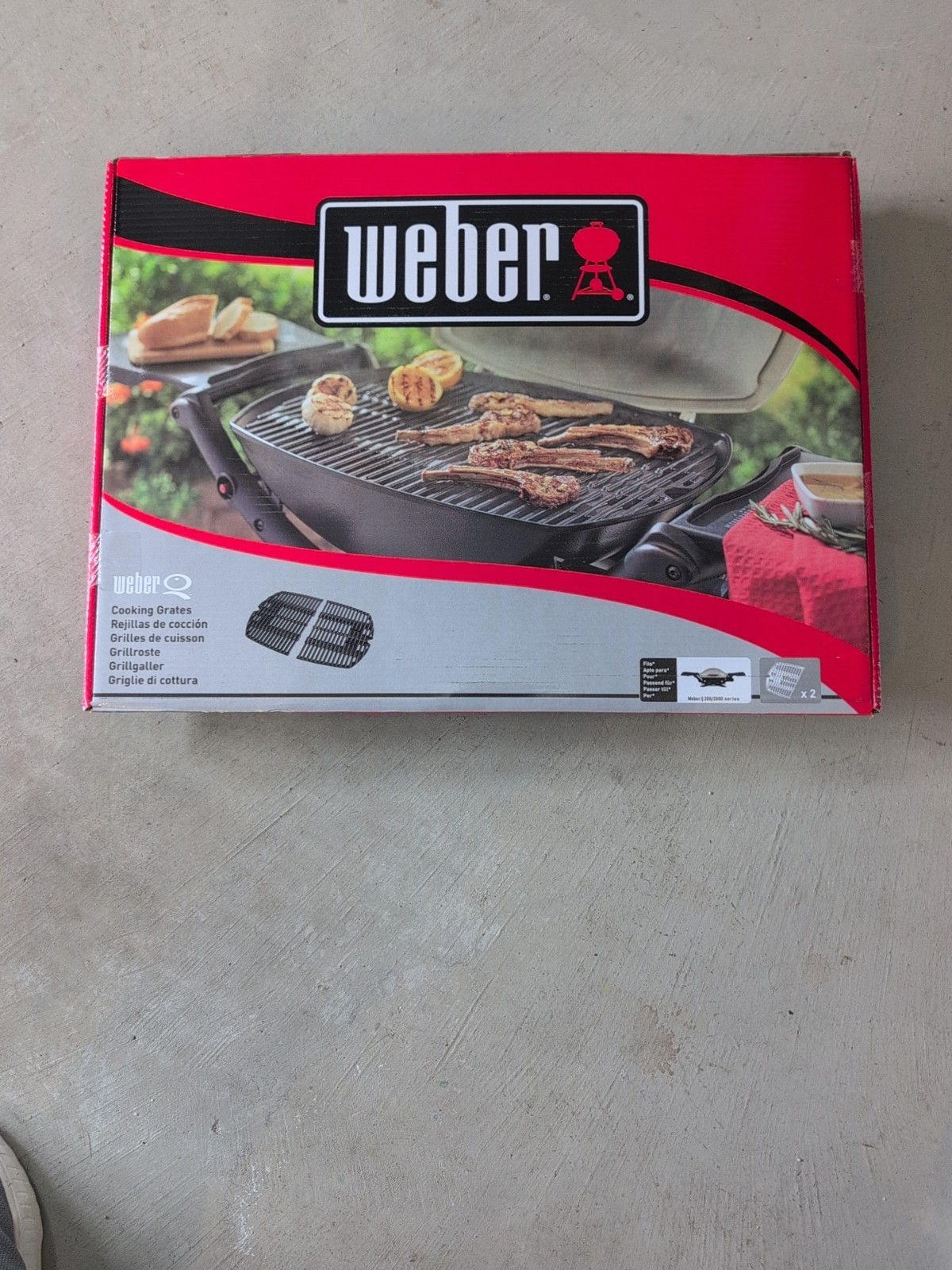 Weber Q 200/2000 Series Cooking Grates #7645 New Genuine OEM
