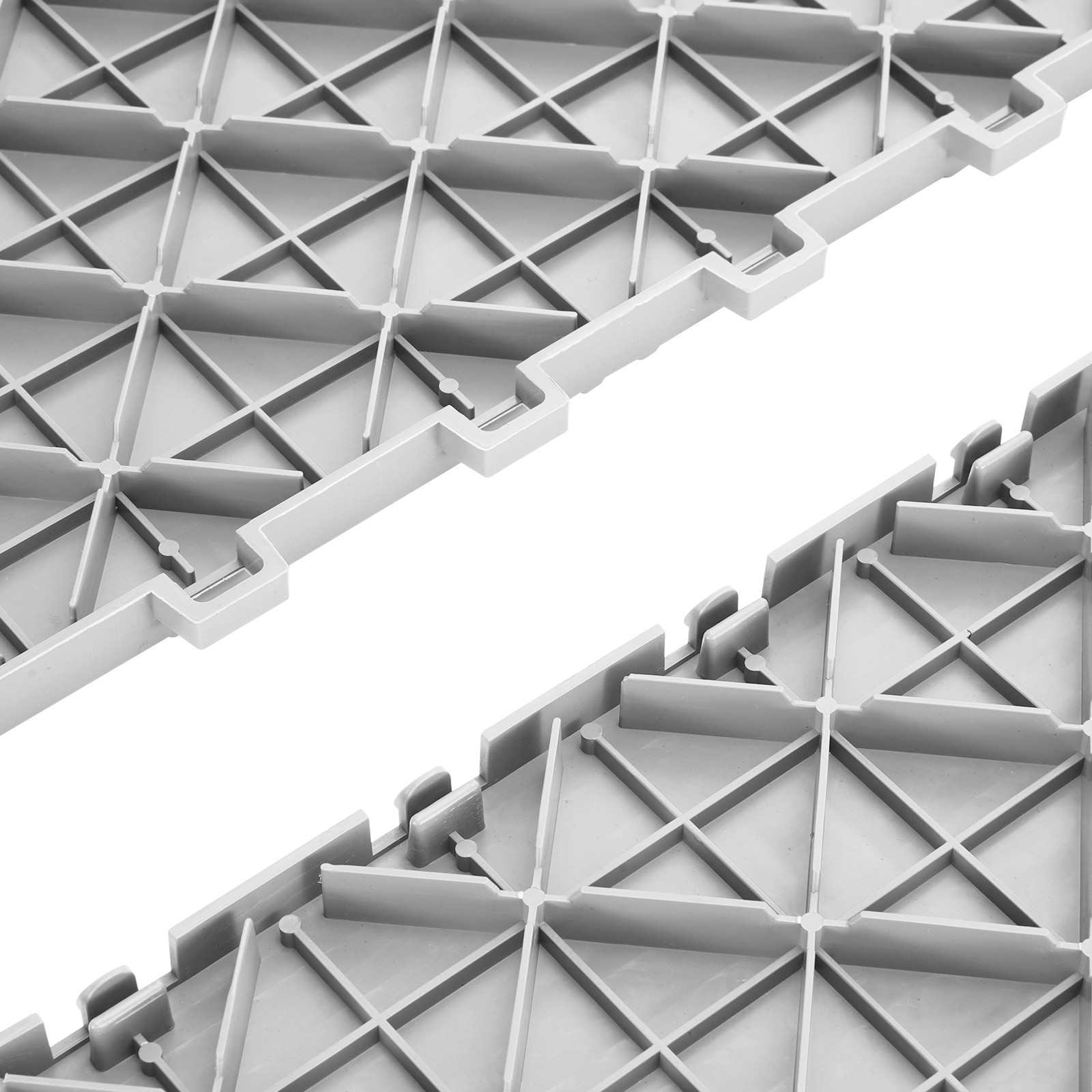 VEVOR Garage Flooring Tiles Interlocking 12×12″ 50 Pack Bulk 50 sq.ft Silver