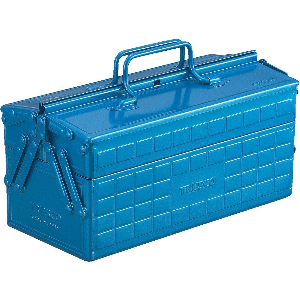 TRUSCO ST-350-B 2 Stage Tool Box Blue 350 x 160 x 215mm Alloy Steel 2.6kg NEW