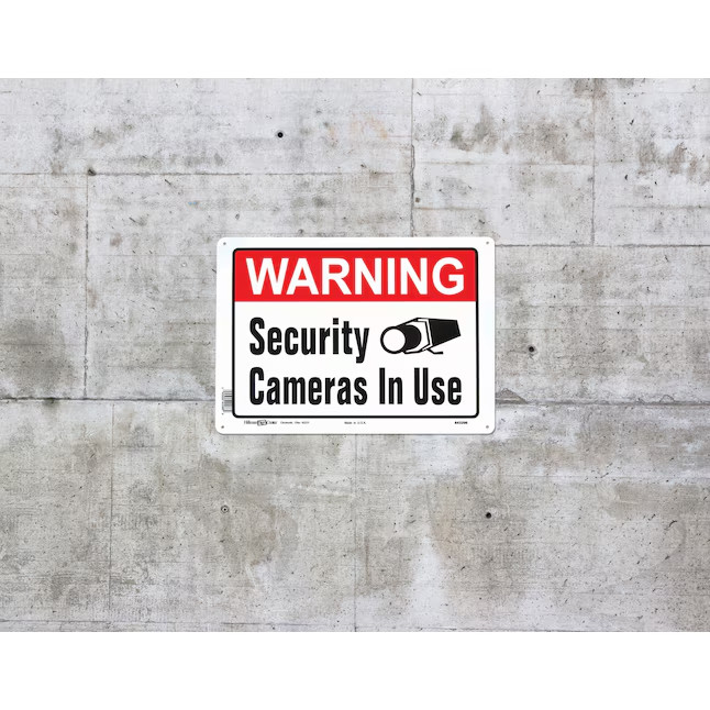 Hillman Security Camera in Use 10-In X 14-In Aluminum Danger/Warning Sign