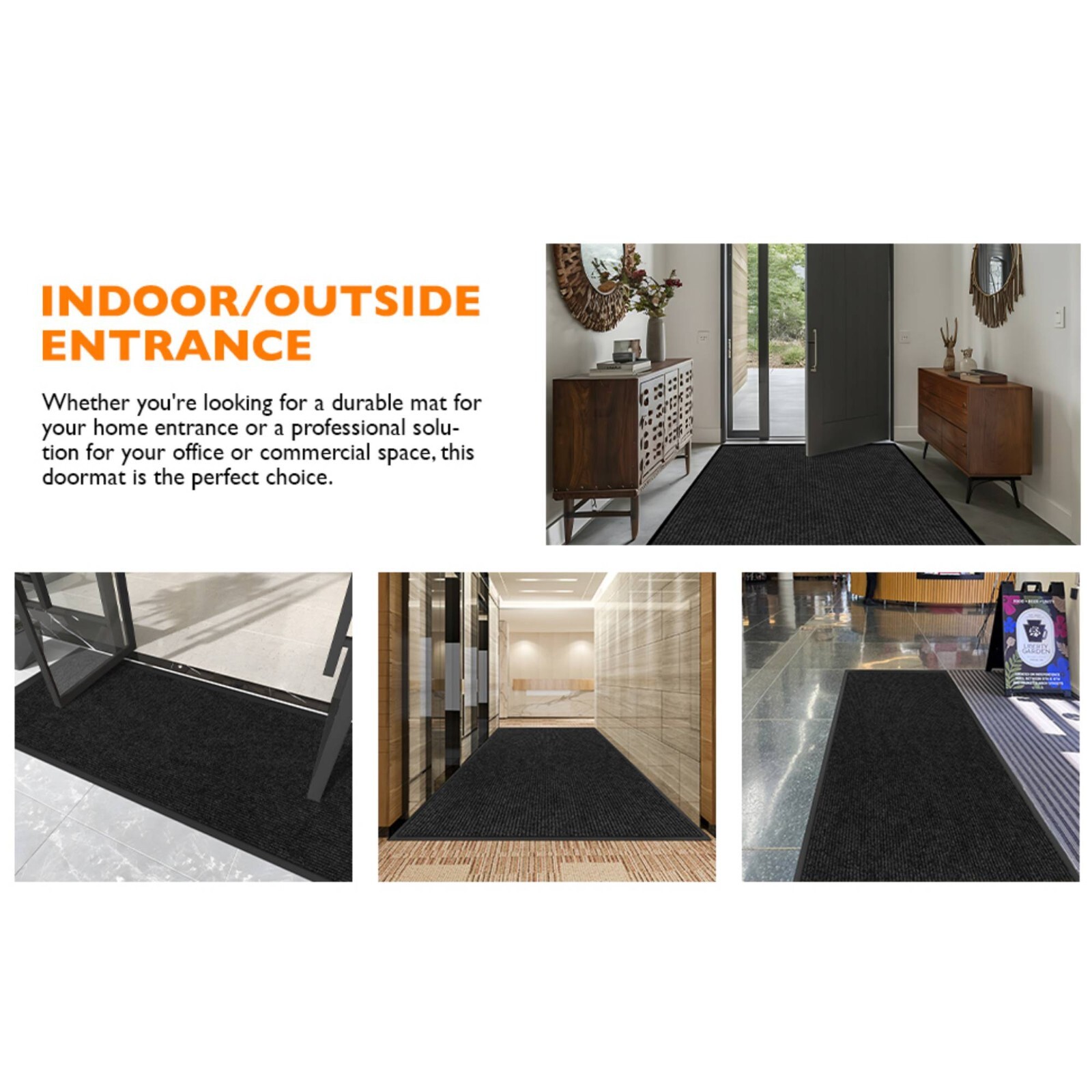 Entrance Mat Front Door Doormat for Indoor Outdoor Heavy Duty Commercial Mats