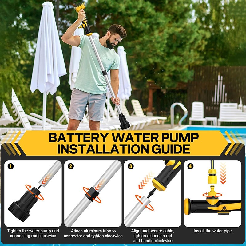 Brushless Cordless Stick Water Transfer Pump for Dewalt 20V Battery (No Battery)