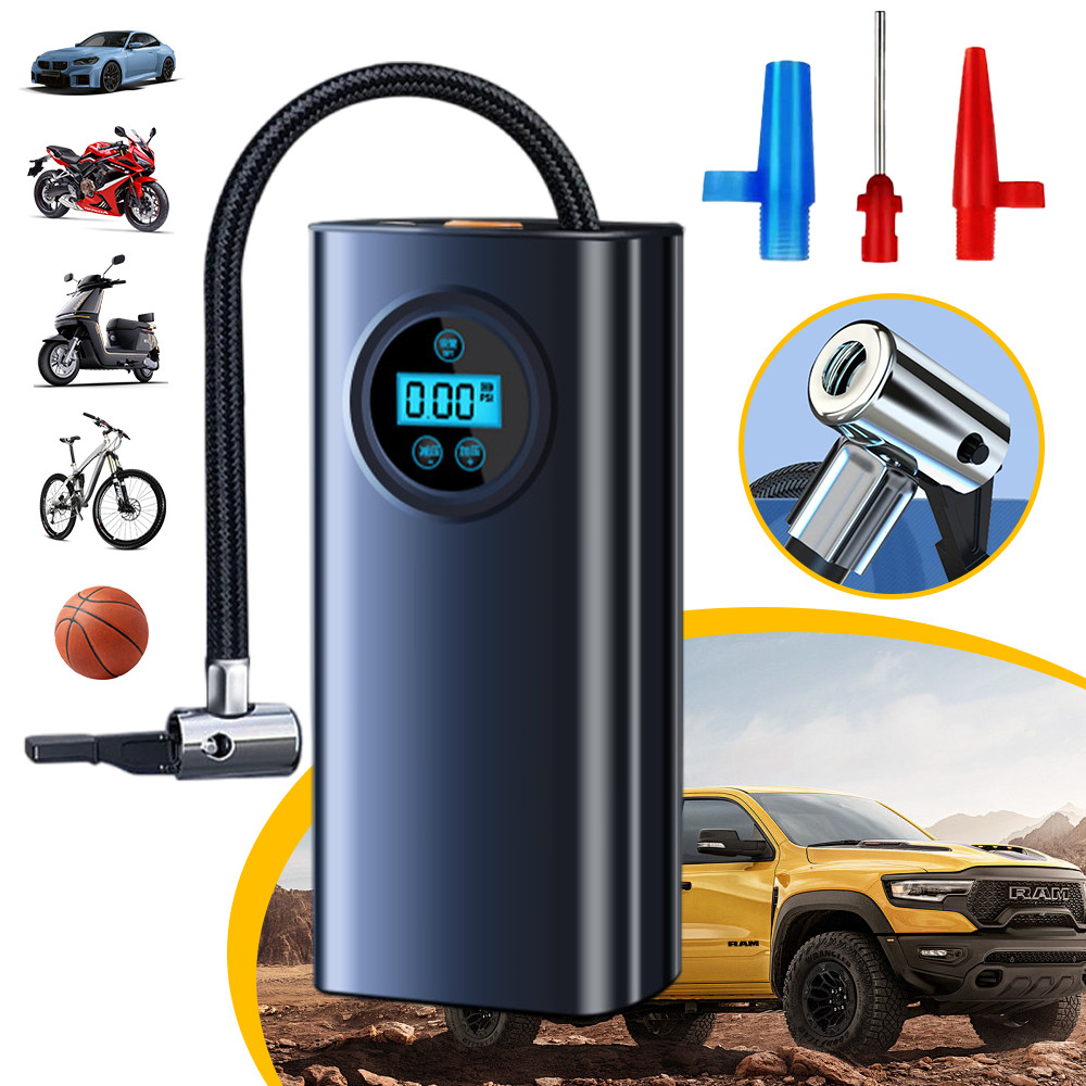150PSI Electric Air Pump W/Guage for Road Bike, Mountain Bike, E-Bike, City Bike