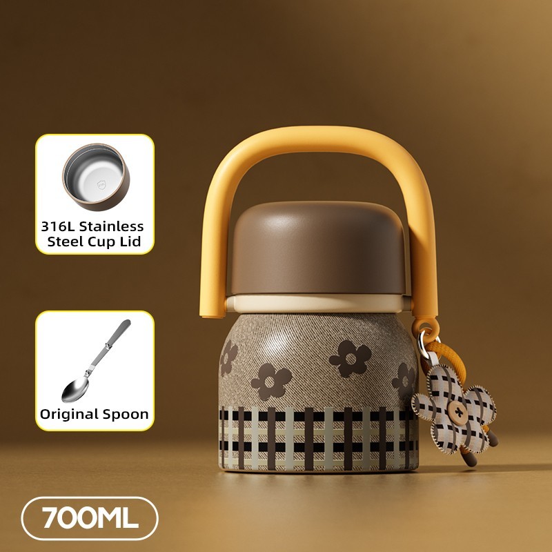 Sidagar 24 oz Insulated Food Container 12h Heat Retention with Foldable Spoon