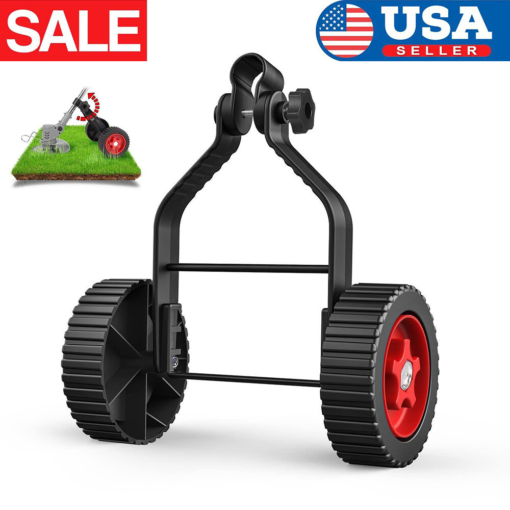 Universal Grass Rope Trimmer Weeder Stabilizing Adjustable Support Wheel Set NEW