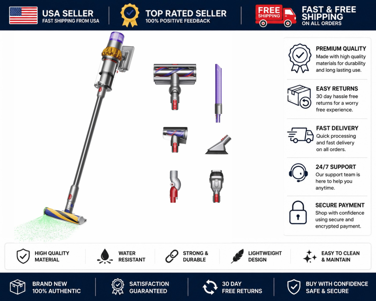 Dyson V15 Detect Extra Cordless Vacuum Cleaner Laser Dust Detection Renewed Prem