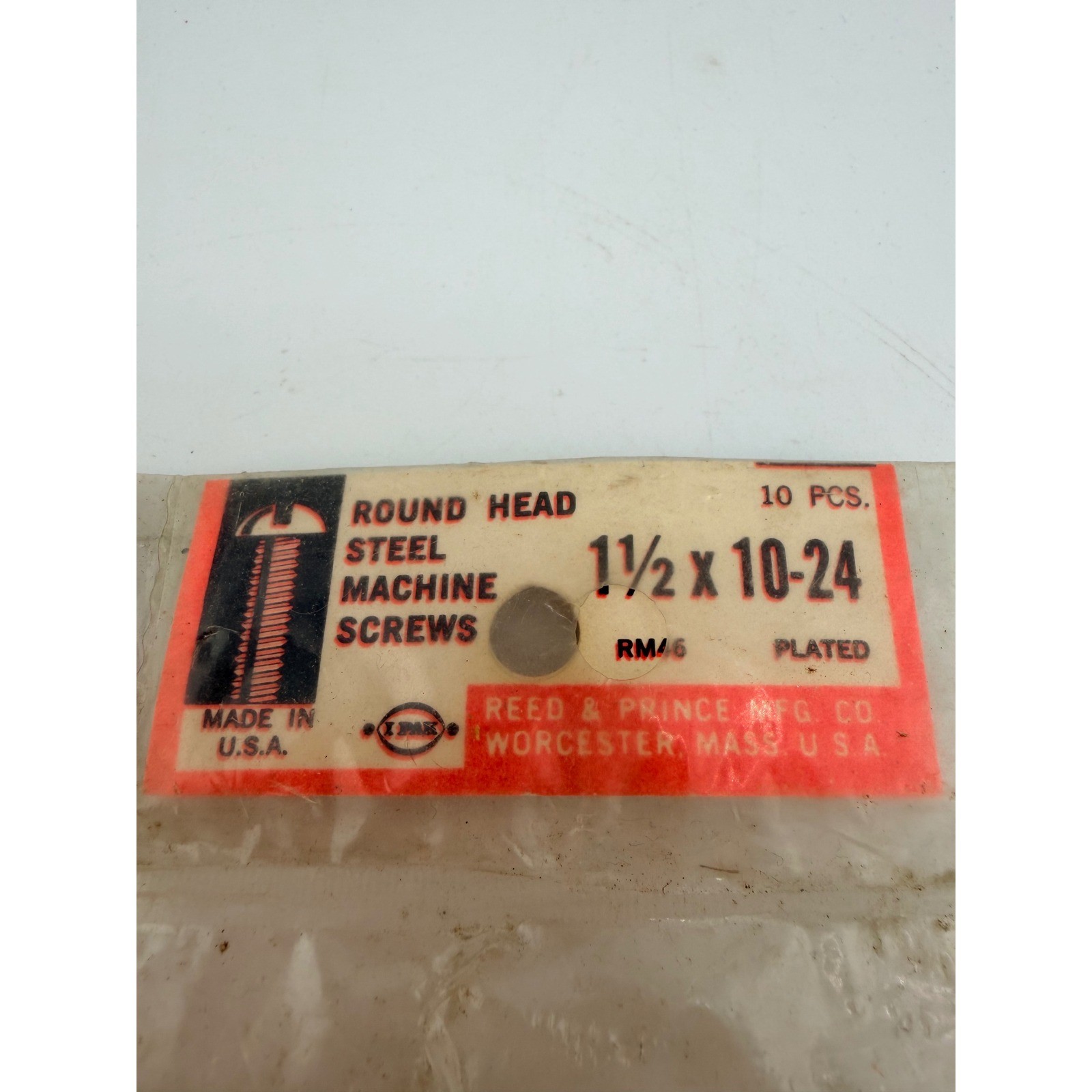 Reed & Prince Vintage 10-24 Steel Machine Screws 1.5 Inch and Hex Nuts USA Made