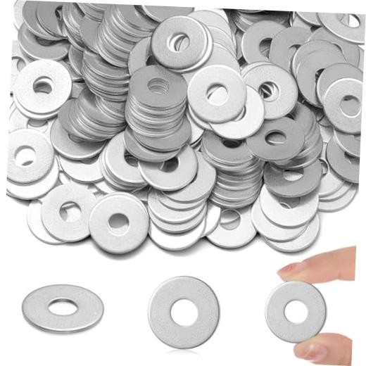 Pieces Zinc Fender Washers Thickness 2 mm Flat 3/8″ x 1-1/4″ 200 Silver