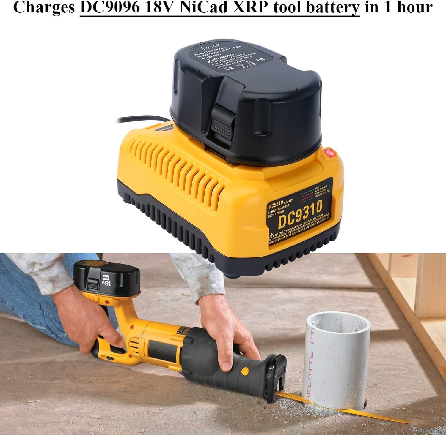 2PACK 12V 3.6AH Battery /Charger for DEWALT DC9071 DW9071 DW9072 DW953 DW965