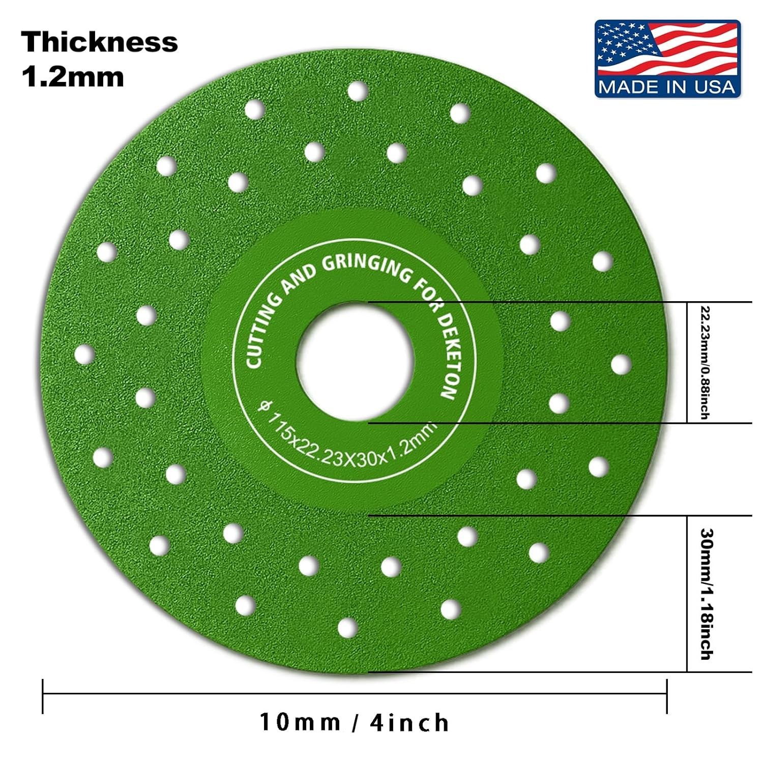3 Pcs Diamond Saw Blades 100mm/4 Vacuum Brazed Ultra-Thin Multi-Pore Abrasive