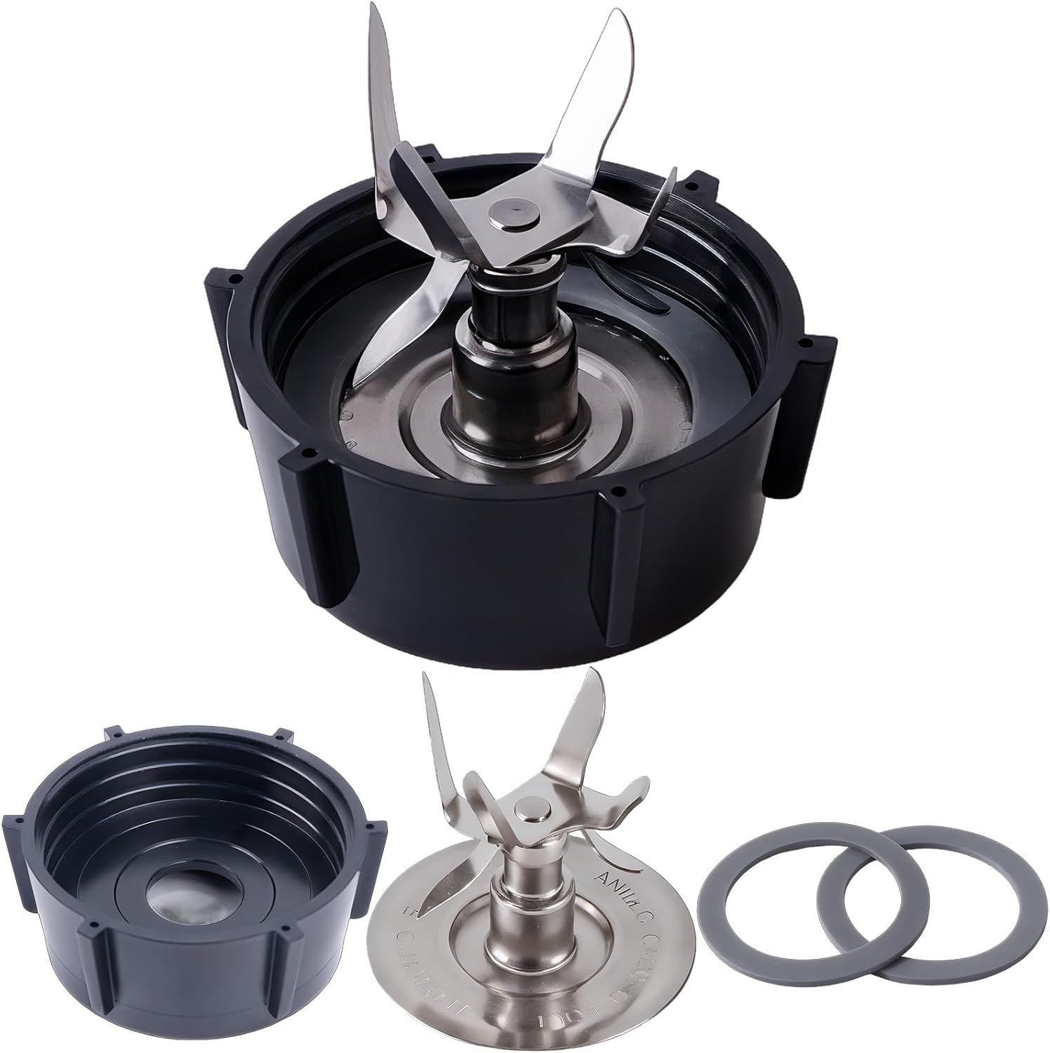 Oster Blender Replacement Parts Kit – 6-Fin Ice-Crushing Blade, Jar Base Cap, an