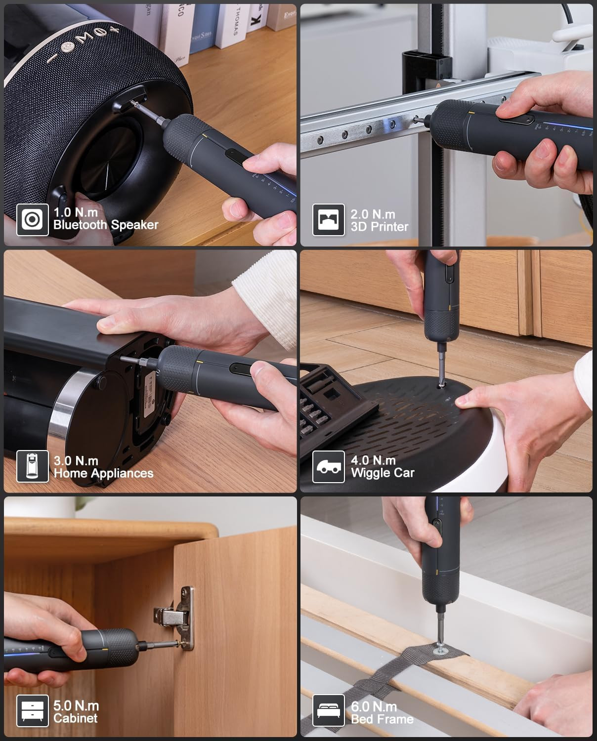 S2 Pro Electric Screwdriver, Cordless Screwdriver Set(Space Grey) | 7 Torque Set