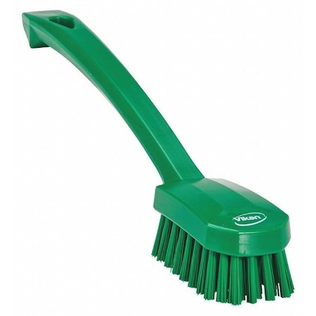 Vikan 30882 1 37/64 In W Scrub Brush, Medium, 7 45/64 In L Handle, 3 In L