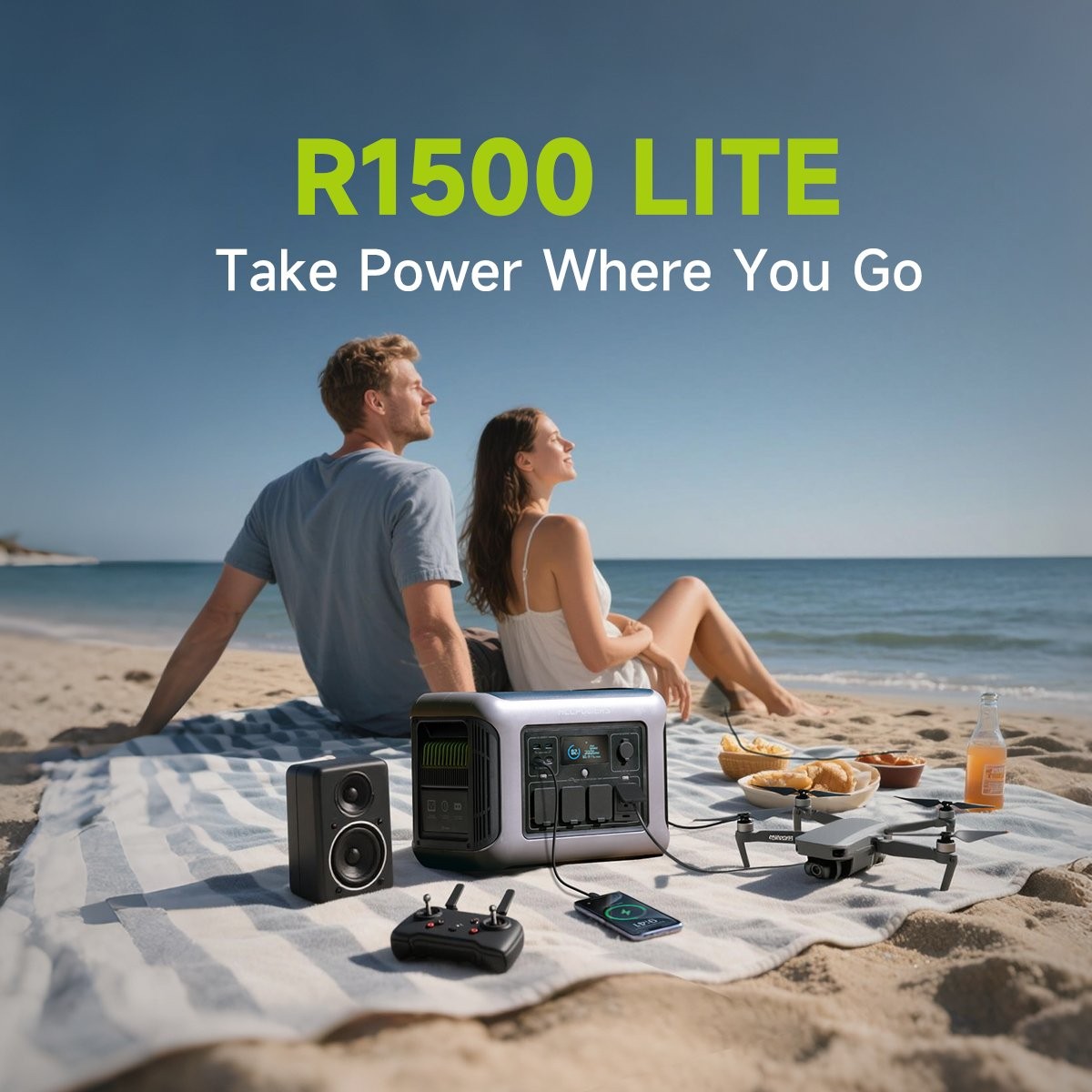 ALLPOWERS R1500 1600W 1056Wh Portable Power Station LiFeP04 Battery Generator
