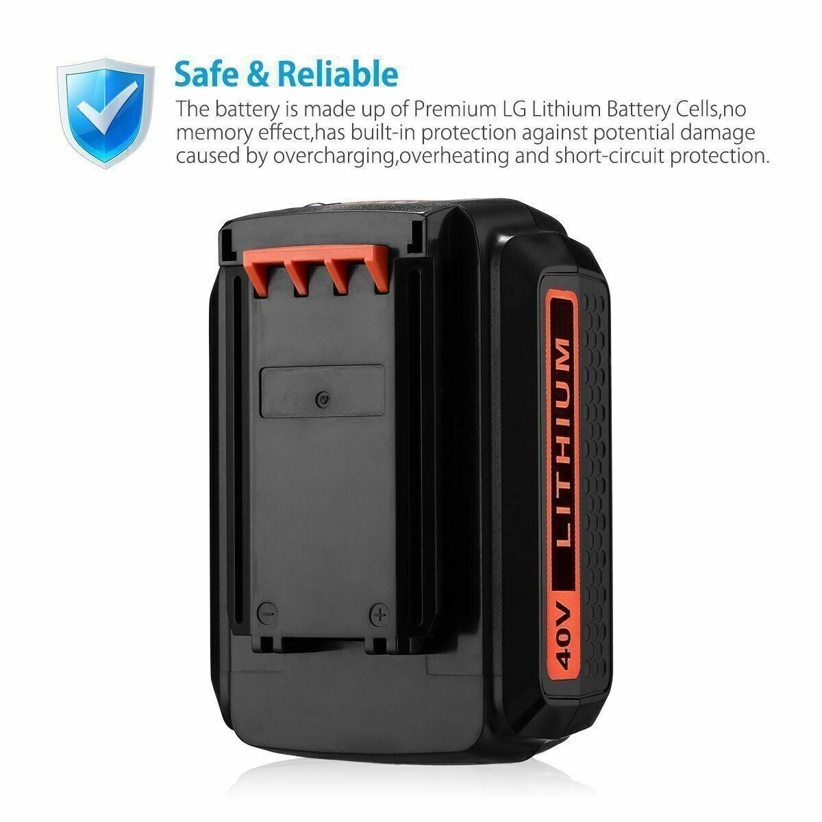 2Pack Battery for Black and Decker 40V 4.0Ah Max Lithium LBX2040 LBXR36 LSW36