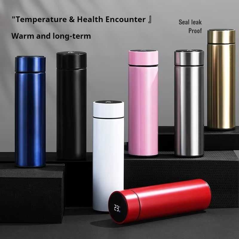 500ml Smart Thermos Bottle Stainless Steel Vacuum Flask LED Temperature Cup