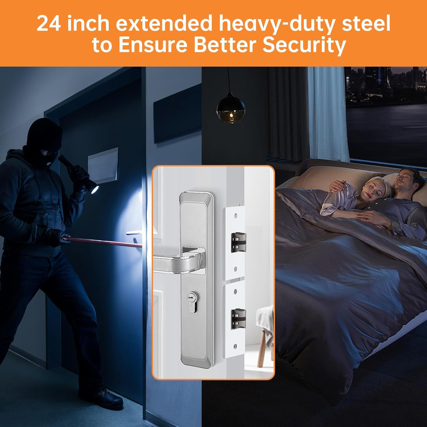 5-Piece Door Reinforcement Set for Jamb,Frame & Hinges Door Lock Security | ,Doo