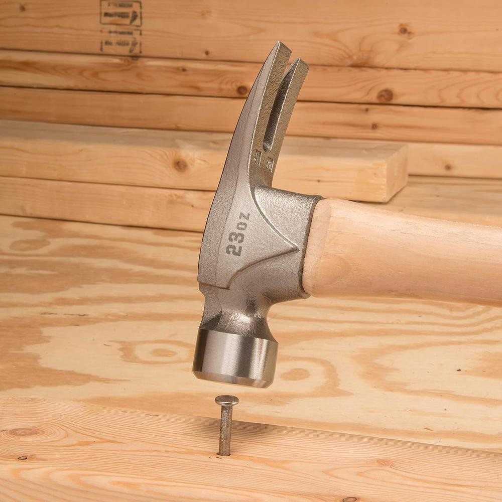 ESTWING Pro California Hammer – 23 oz Rip Claw with Smooth Face & Hickory Handle