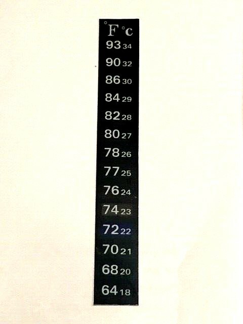 1 Aquarium Fish Tank Thermometer Temp Sticker Stick On **FAHRENHEIT IN BOLD!**
