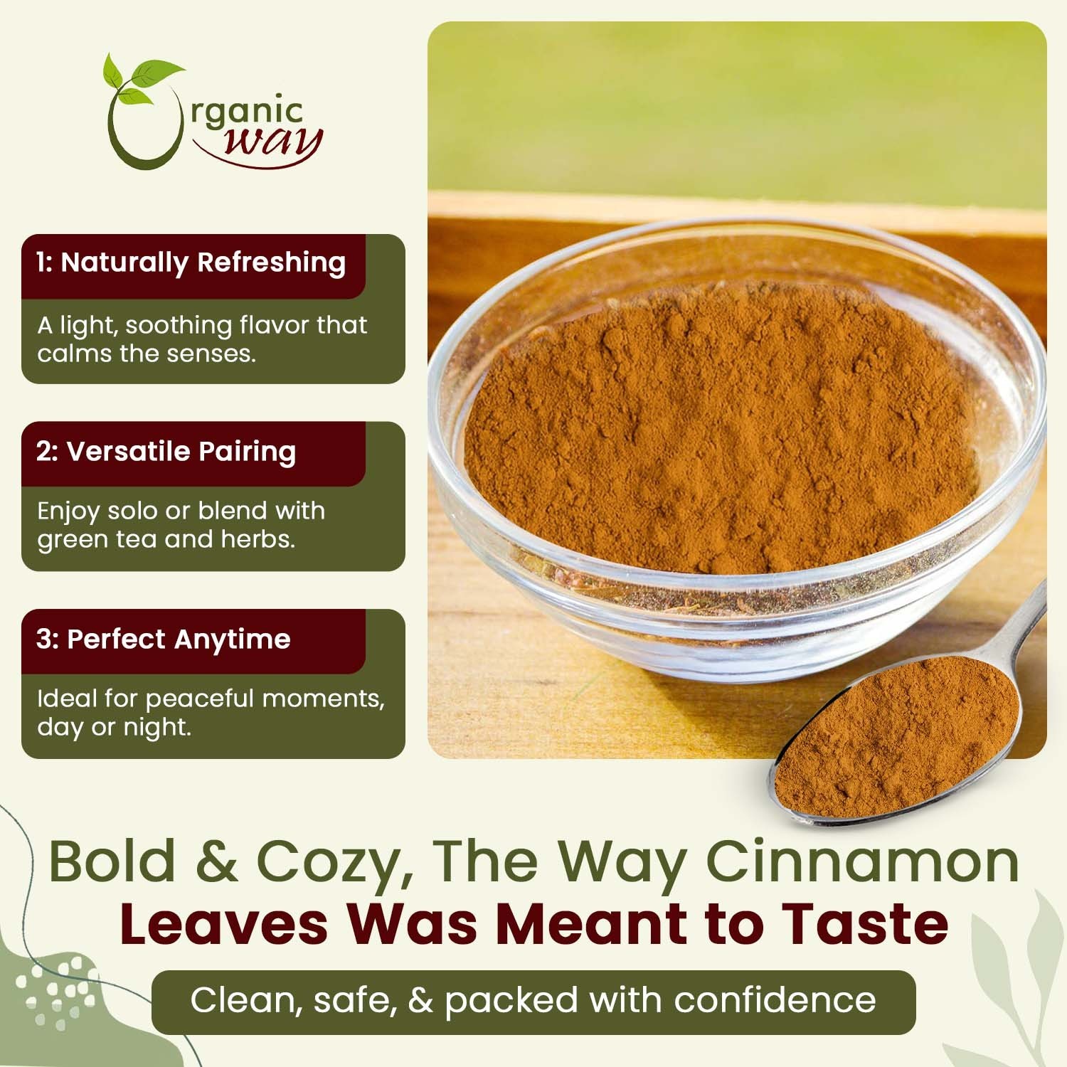 Organic Way True Ceylon Cinnamon Powder – Organic, Kosher & USDA Certified