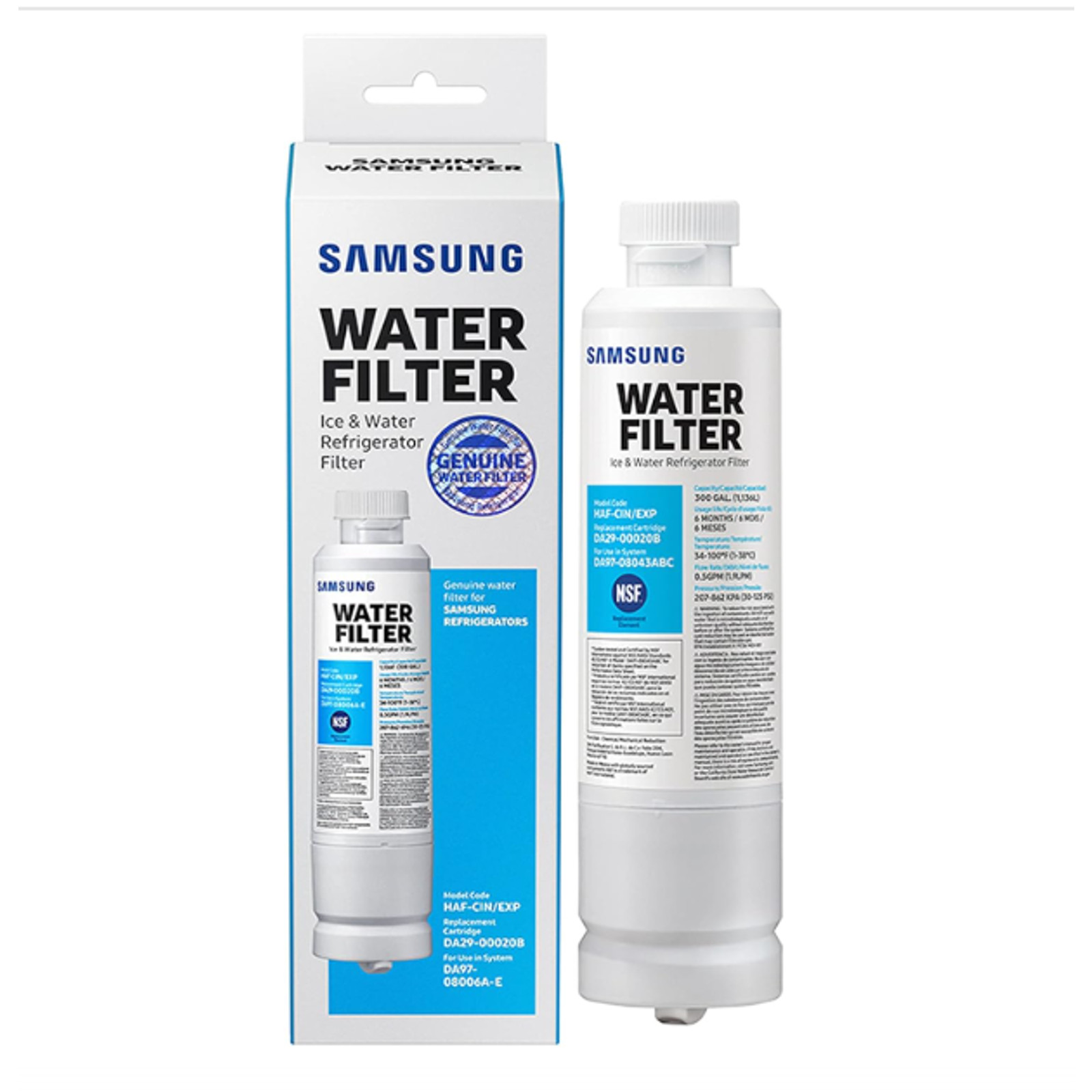 6-Pack SAMSUNG Genuine Filter for Refrigerator 6-Months DA29-00020B HAF-CIN/EXP