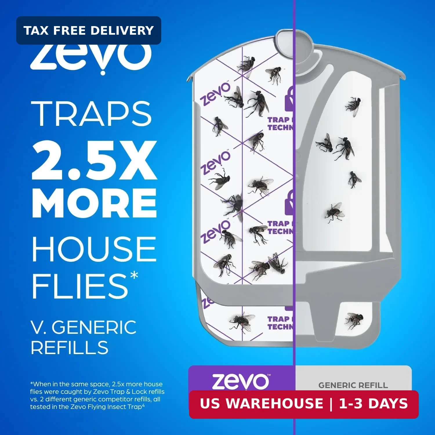 Zevo Flying Insect Trap Official Refill Cartridges – Fits Both Zevo Trap & MAX I
