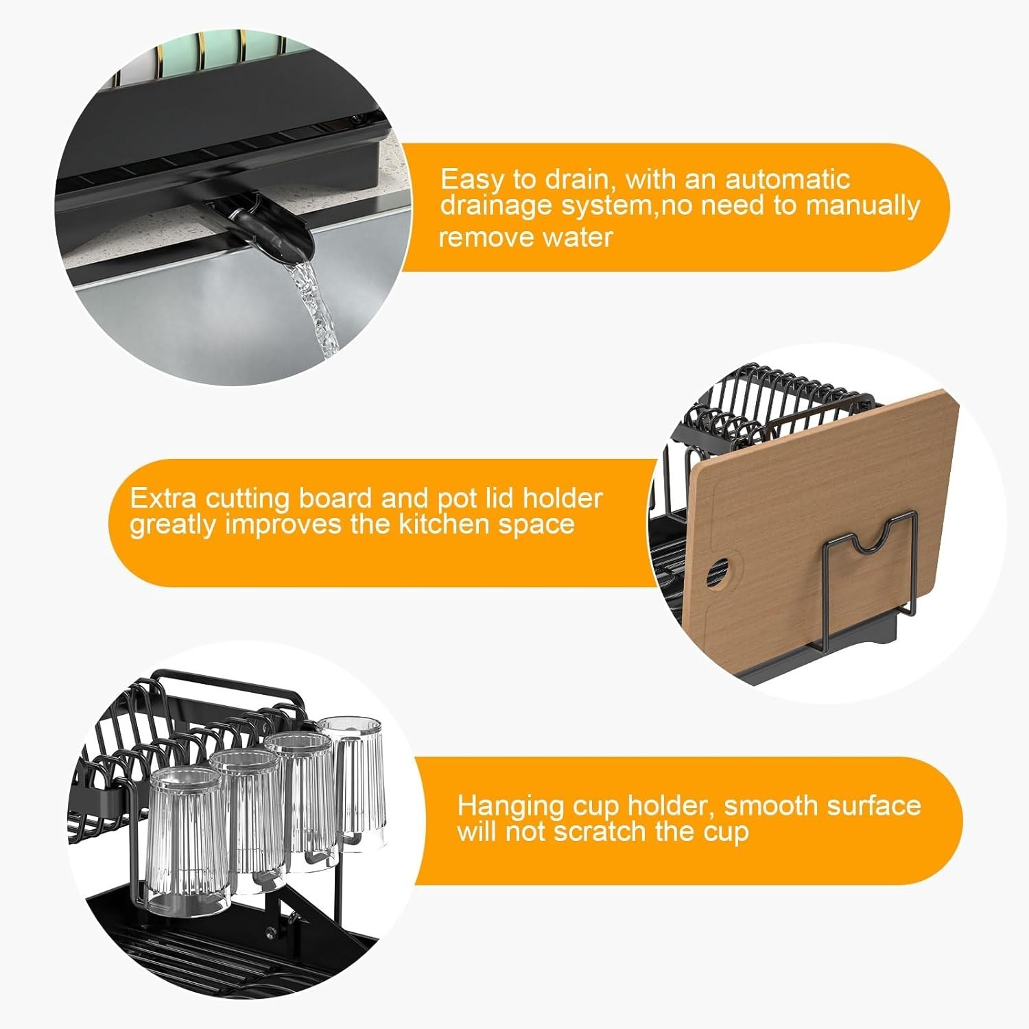 Large Dish Drying Rack,Dish Rack 2 Tier