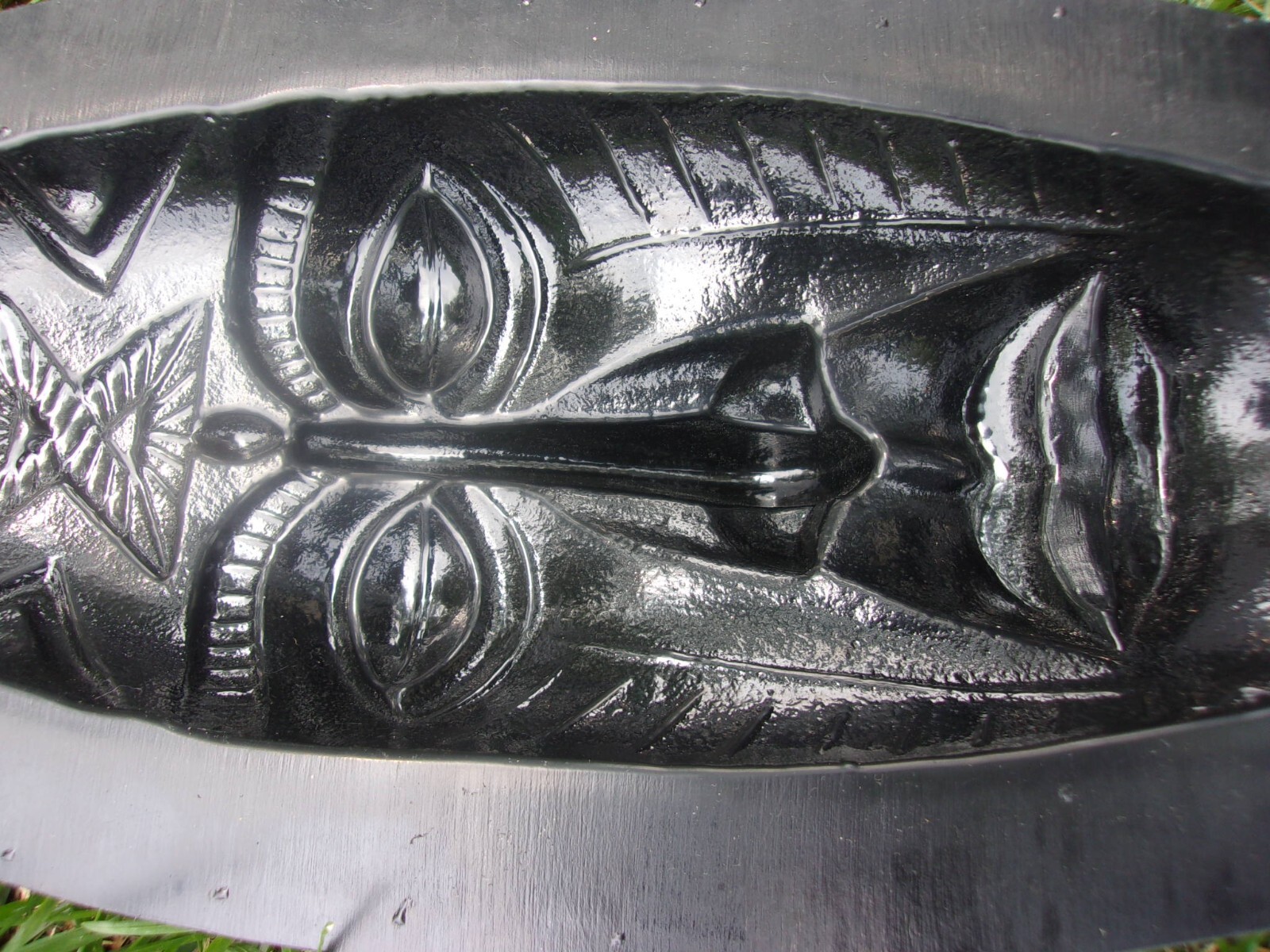 Tiki face mold abs plastic garden casting tropical mould 11″ x 4″ x 3/4″