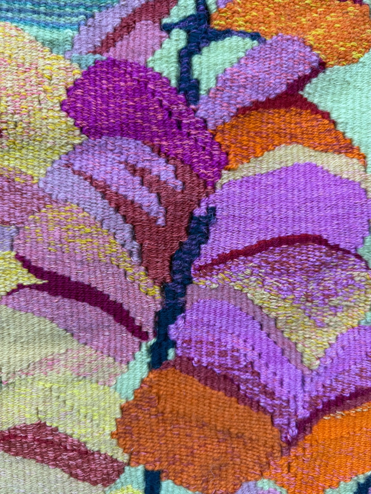 Vintage Beautiful Hand Woven Wool Weaving Tapestry Kilim Rug 50×41 Cm