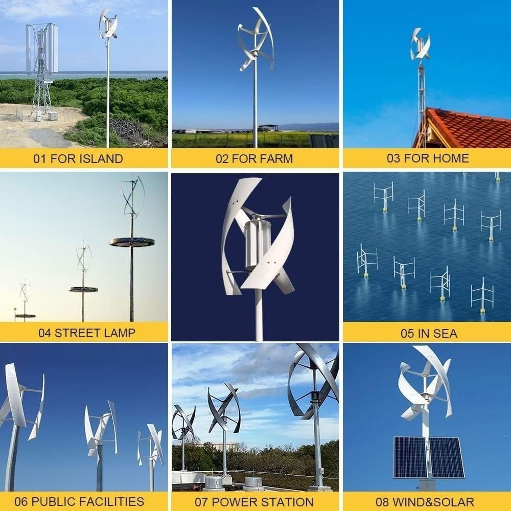 3KW 48V Wind Power Turbine Generator Kit MPPT Controller Home Farm Boat Windmill