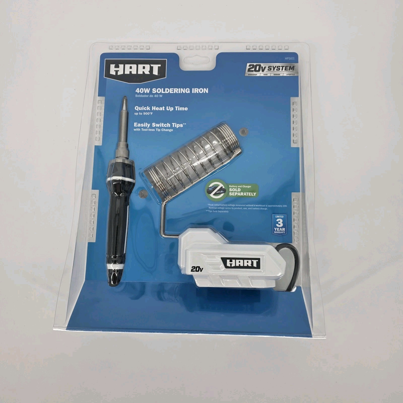 HART 20V System 40W Cordless Soldering Iron Tool Battery & Charger Not Included